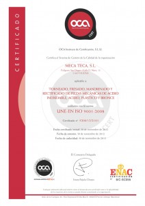 Certificado Meca Teca 9001